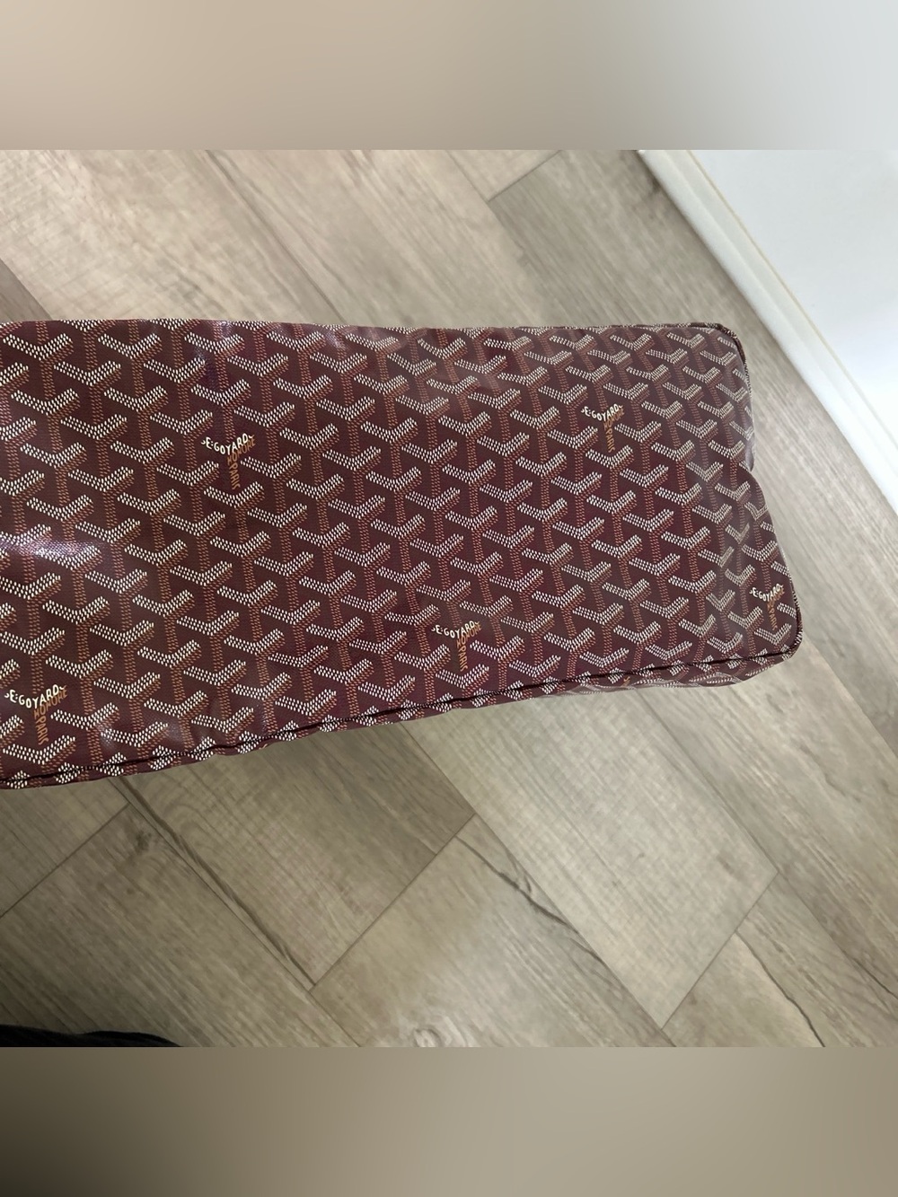 Goyard Saint Louis GM Tote Bag Bordeaux Burgundy Red w/ Matching Pouch - Picture 4 of 4